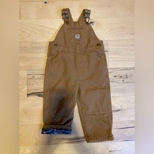 Carhartt 2t flannel lined overalls